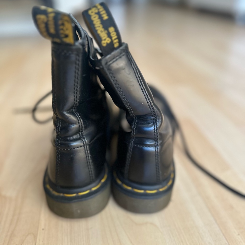 Dr. Martens Black Leather Lace-Up Boots